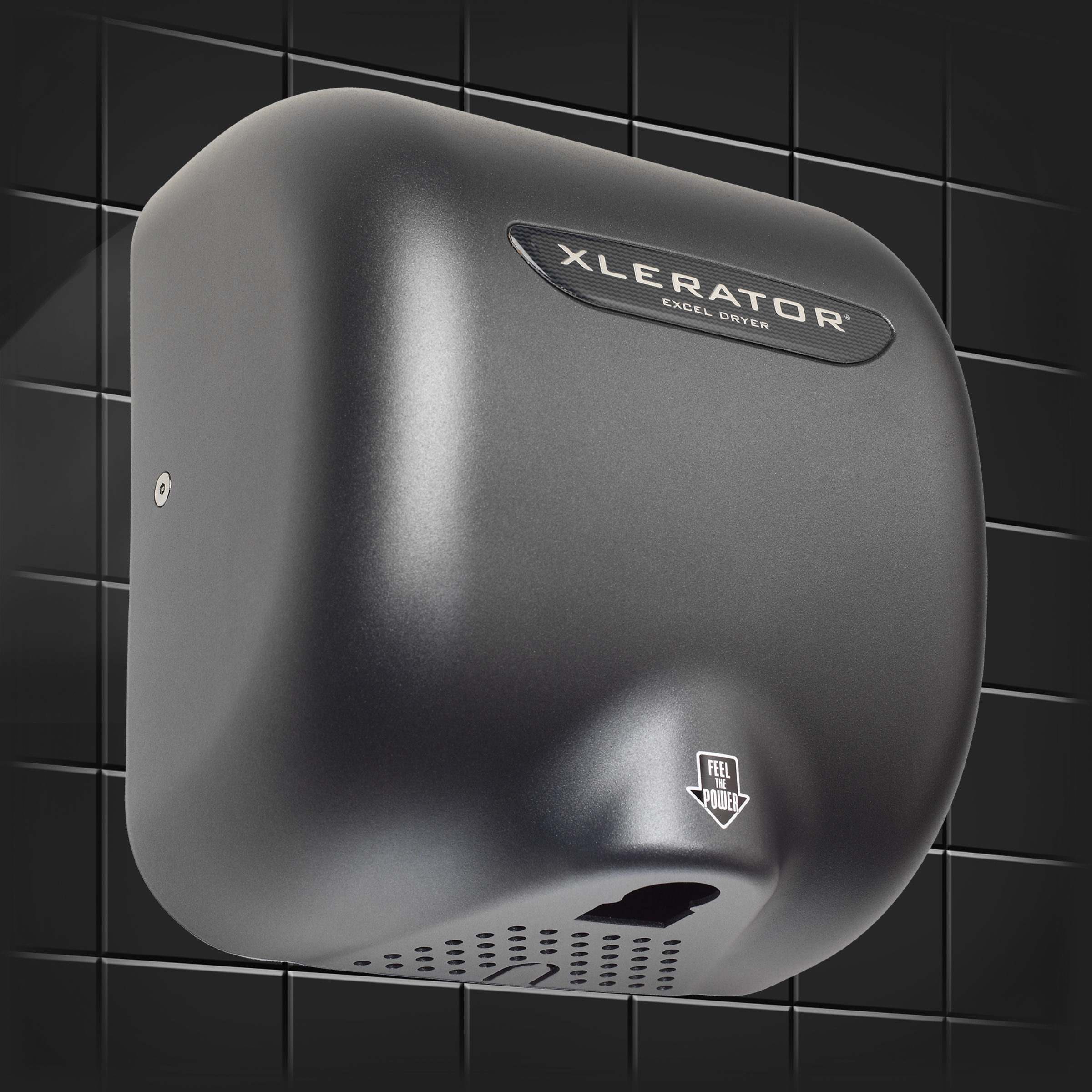 Excel Dryer XLERATOR Hand Dryer XL-GR, Zinc Die-Cast Cover - Textured Graphite, Automatic Sensor, Su