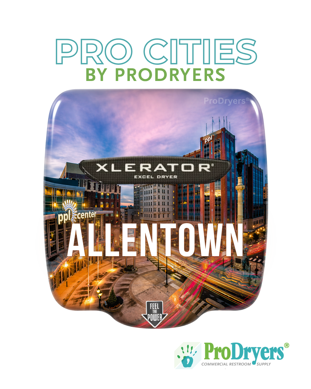 Allentown PA Custom XLERATOR Hand Dryer City Design