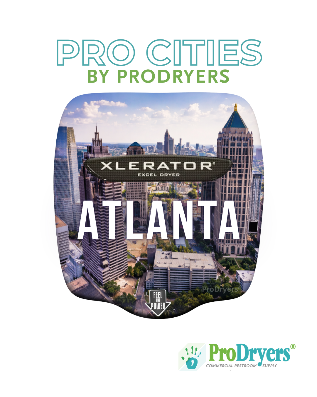 Atlanta Georgia XLERATOR Hand Dryer Custom City Design Atlanta Georgia XLERATOR Hand Dryer Custom City Design