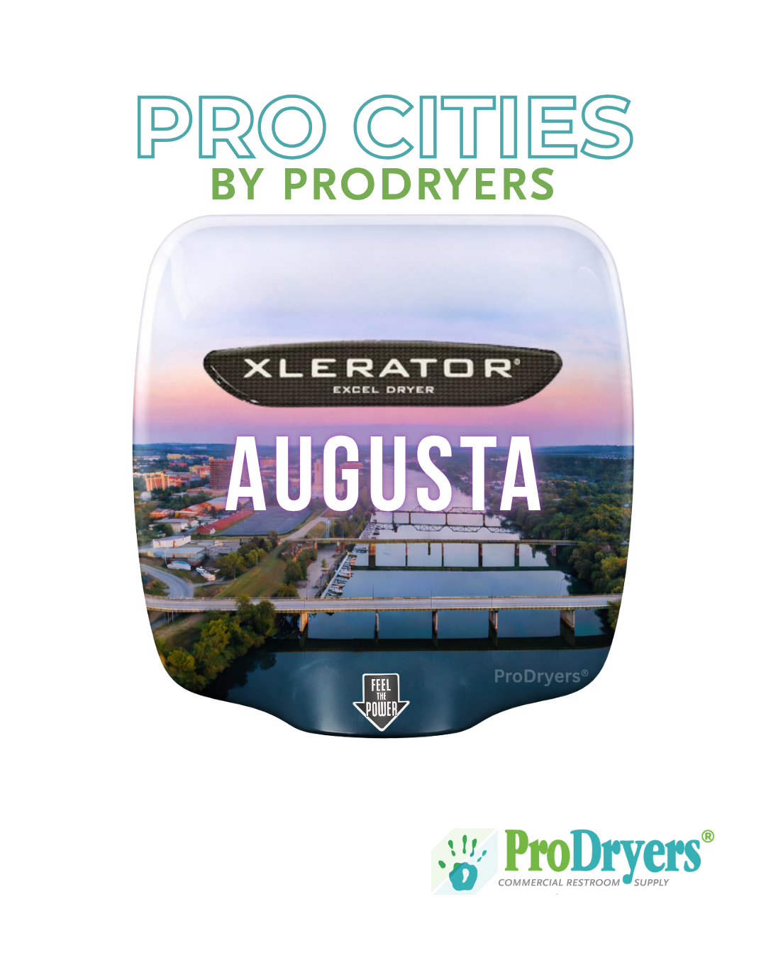 Augusta Georgia XLERATOR Hand Dryer Custom City Design Augusta Georgia XLERATOR Hand Dryer Custom City Design