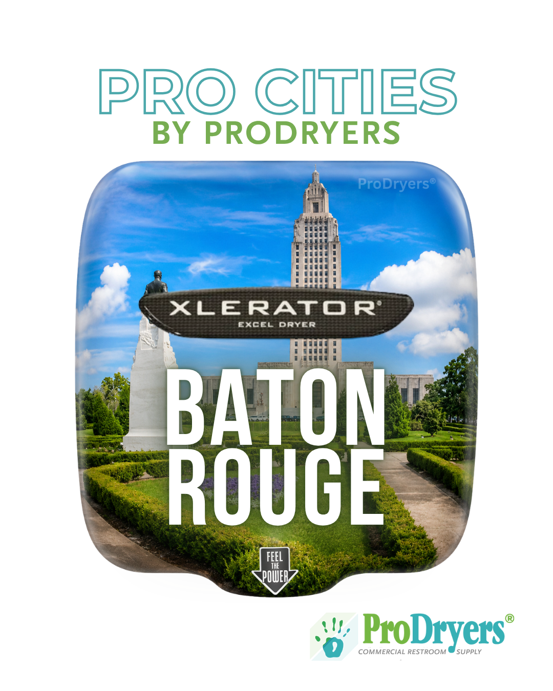 Baton Rouge Louisiana Custom XLERATOR Hand Dryer Example