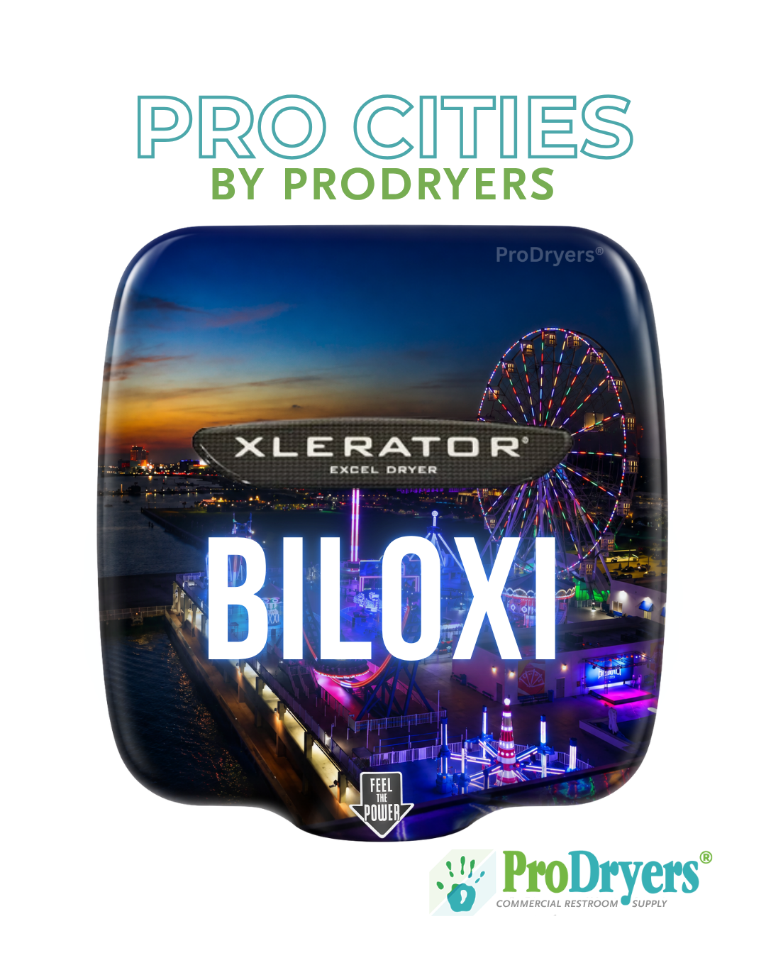 Biloxi Mississippi Custom XLERATOR Hand Dryer Design Example