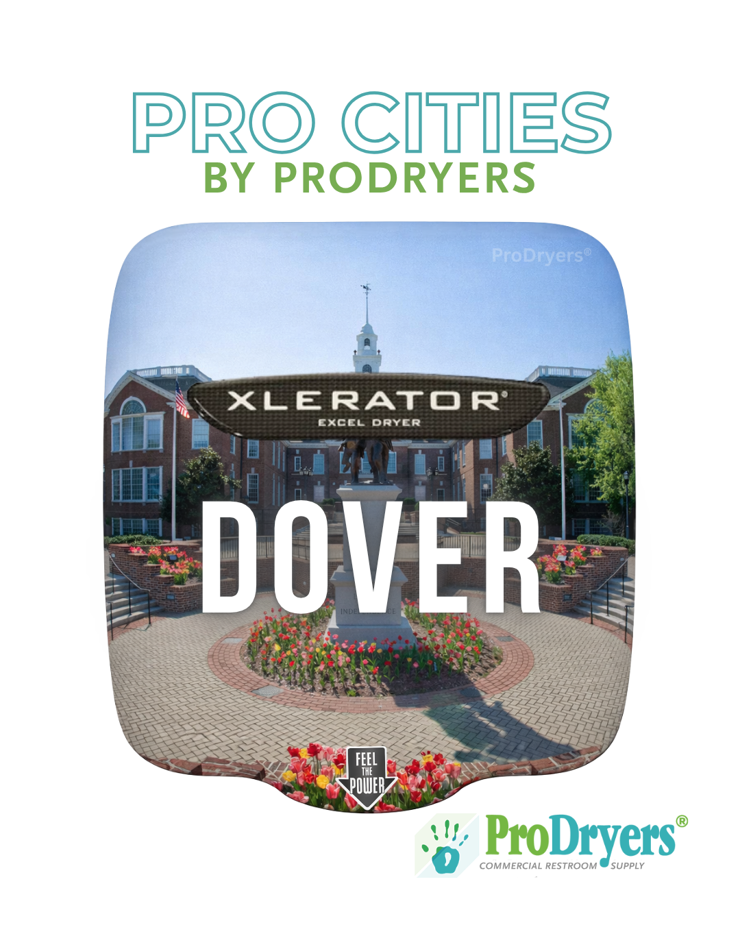 Dover Delaware Custom XLERATOR Hand Dryer City Design Example