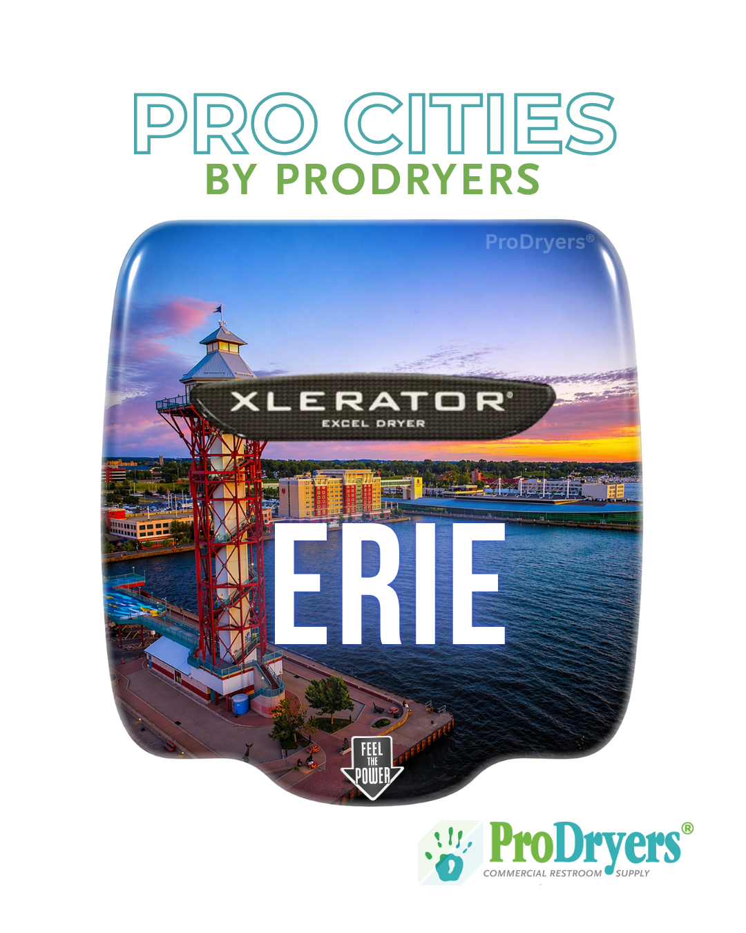Erie PA Custom XLERATOR Hand Dryer City Design