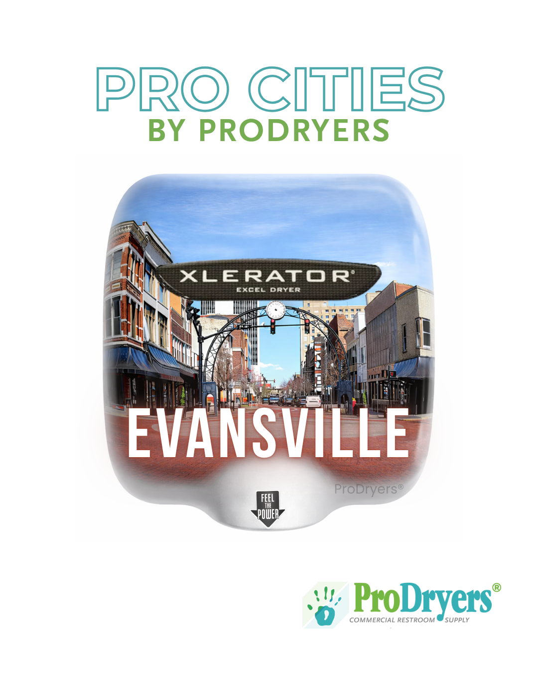 Evansville Indiana Custom XLERATOR Hand Dryer Design Example