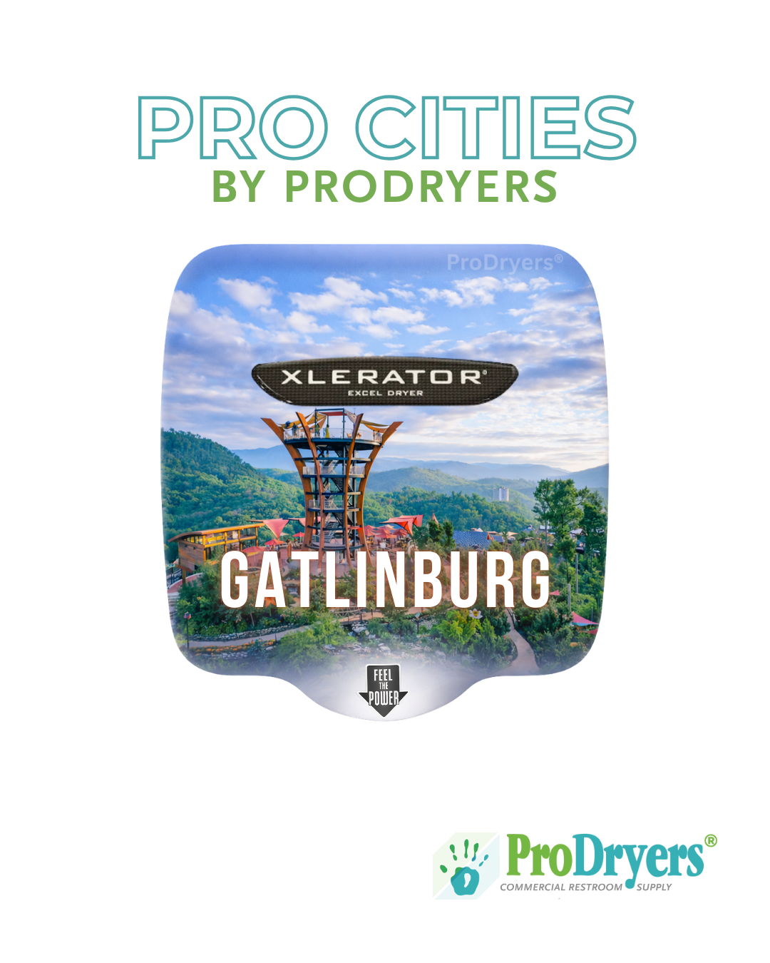 Gatlinburg TN Custom XLERATOR Hand Dryer Design Example Gatlinburg TN Custom XLERATOR Hand Dryer Design Example