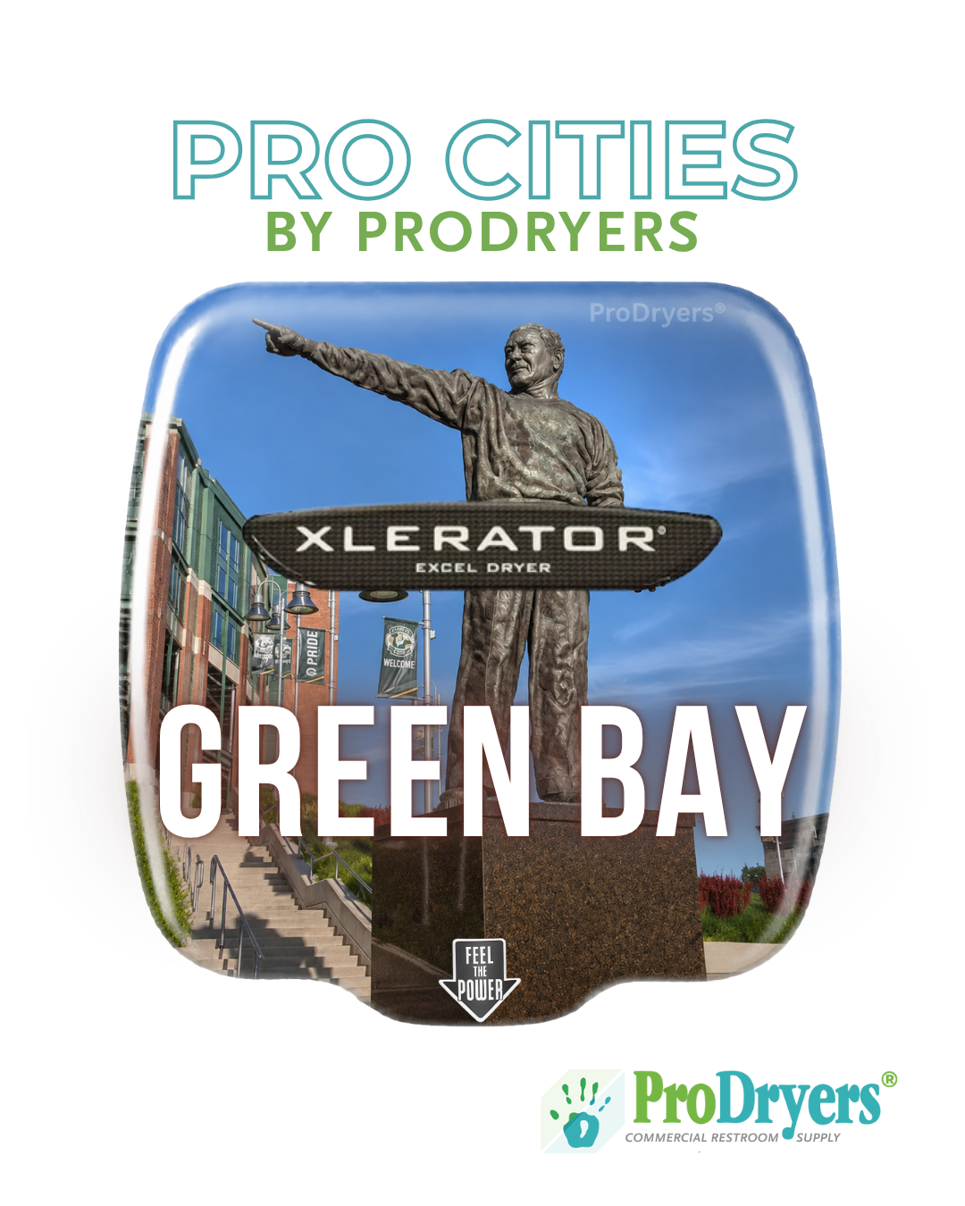 Green Bay Wisconsin Custom XLERATOR Hand Dryer Design Example