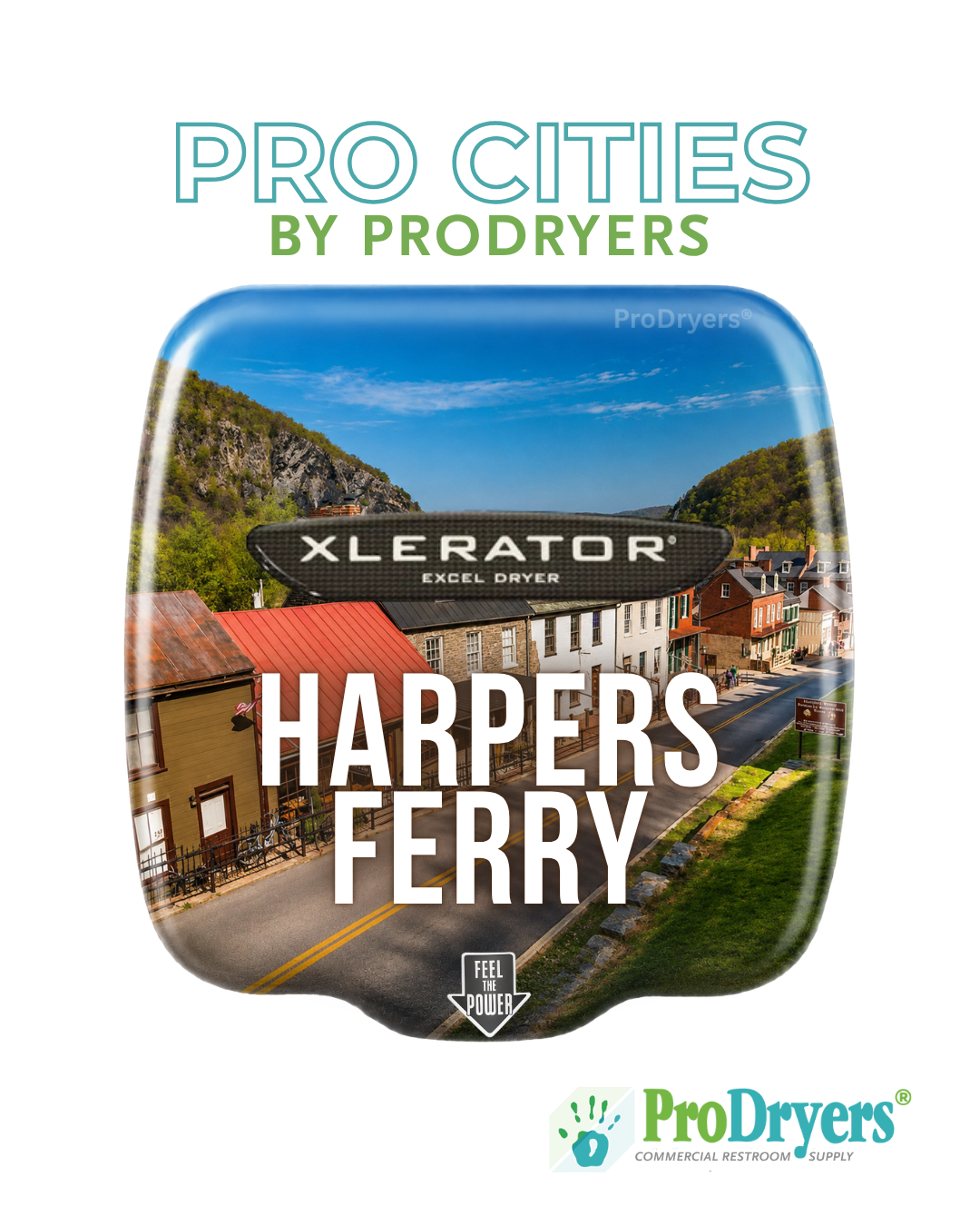 Harpers Ferry West Virginia Custom XLERATOR Hand Dryer Design Example
