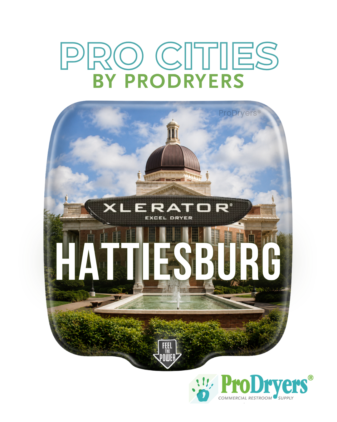 Hattiesburg Mississippi Custom XLERATOR Hand Dryer Design Example