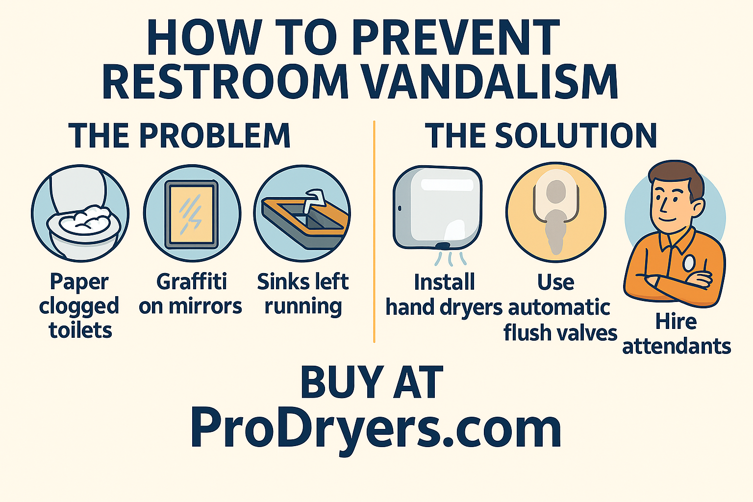 How to Stop Restroom Vandalism Infographic