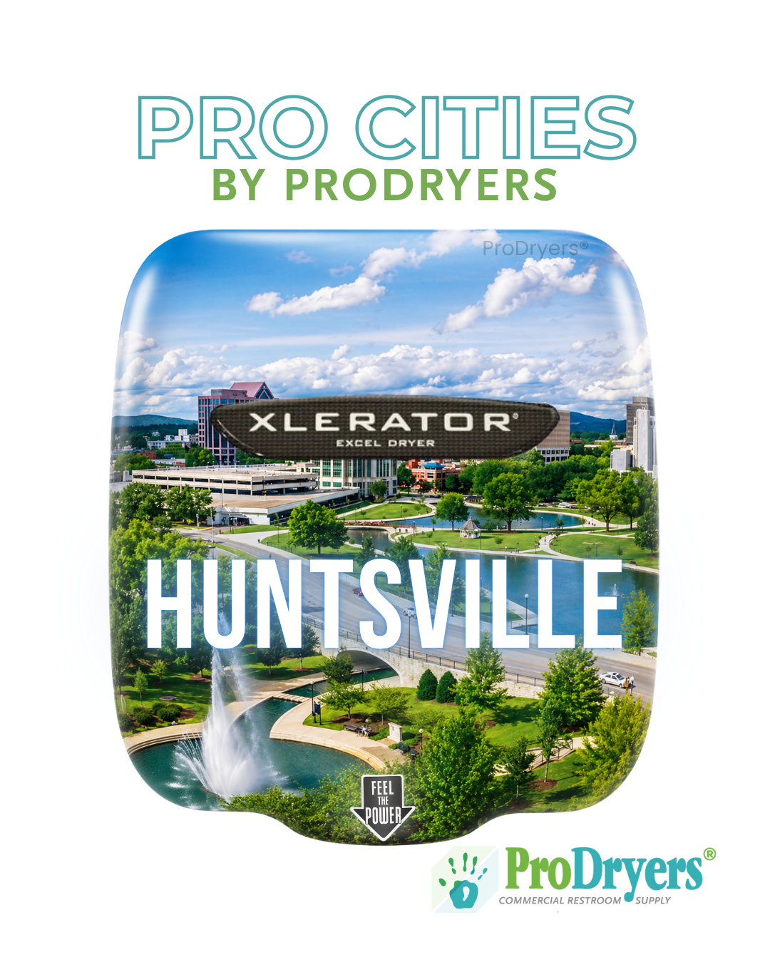 Huntsville Alabama Custom XLERATOR Hand Dryer City Design