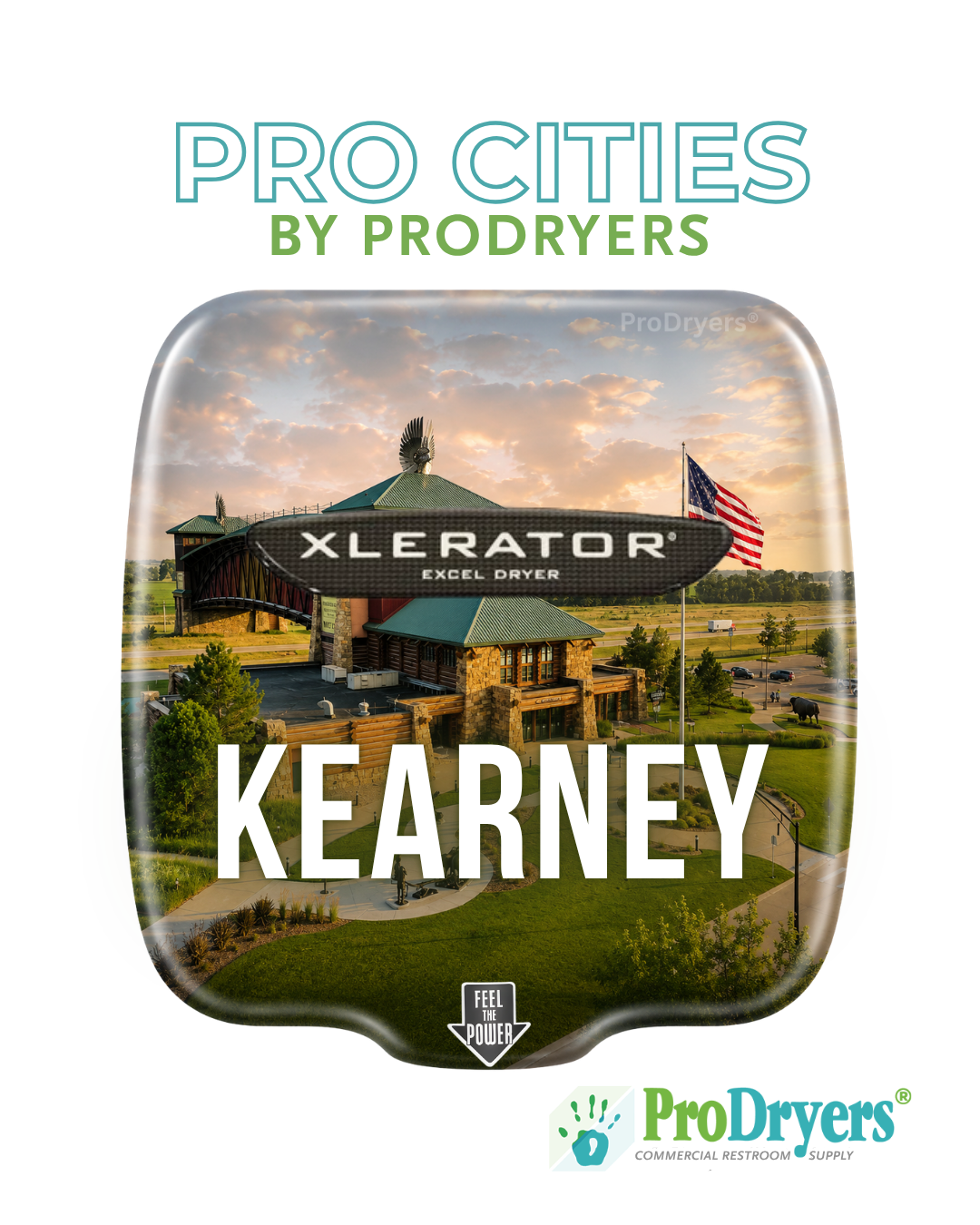 Kearney Nebraska Custom XLERATOR Hand Dryer Design Example Kearney Nebraska Custom XLERATOR Hand Dryer Design Example