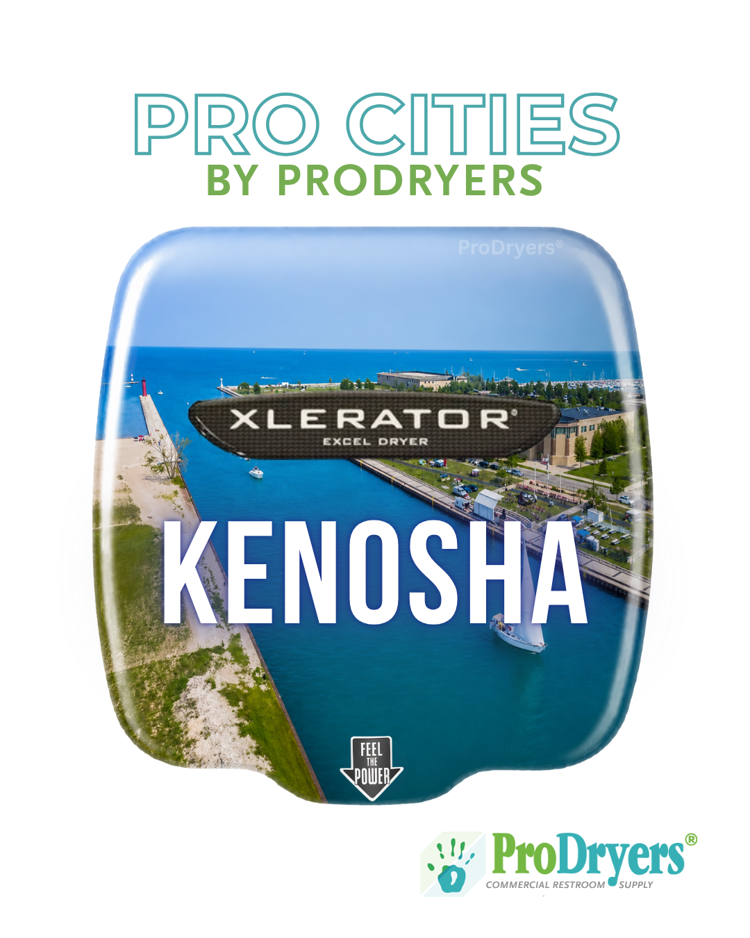 Kenosha Wisconsin Custom XLERATOR Hand Dryer Design Example