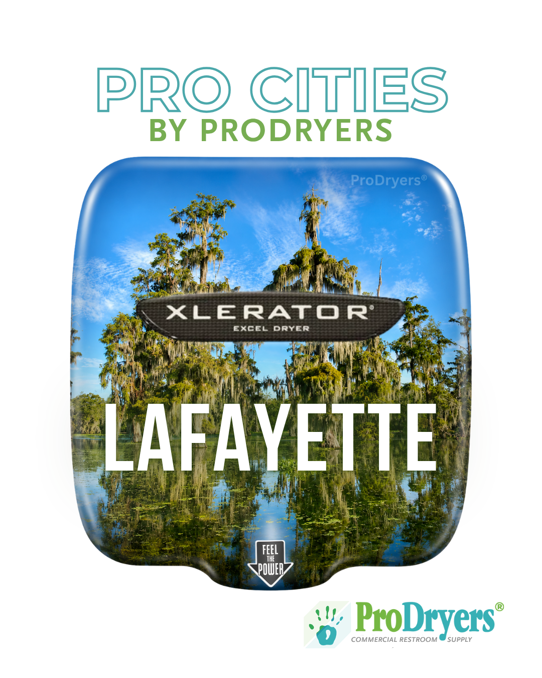 Lafayette Louisiana Custom XLERATOR Hand Dryer Example