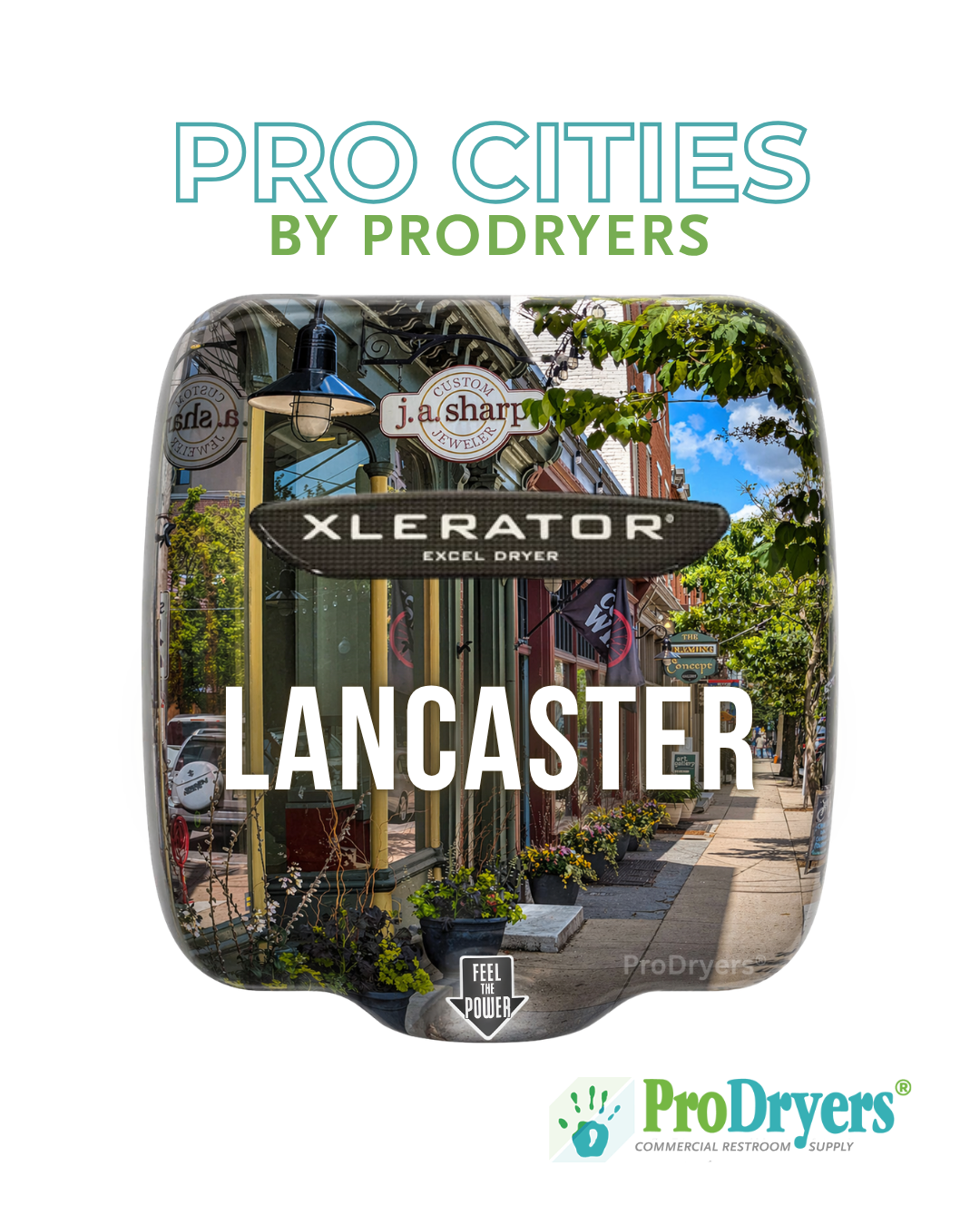 Lancaster PA Custom XLERATOR Hand Dryer City Design