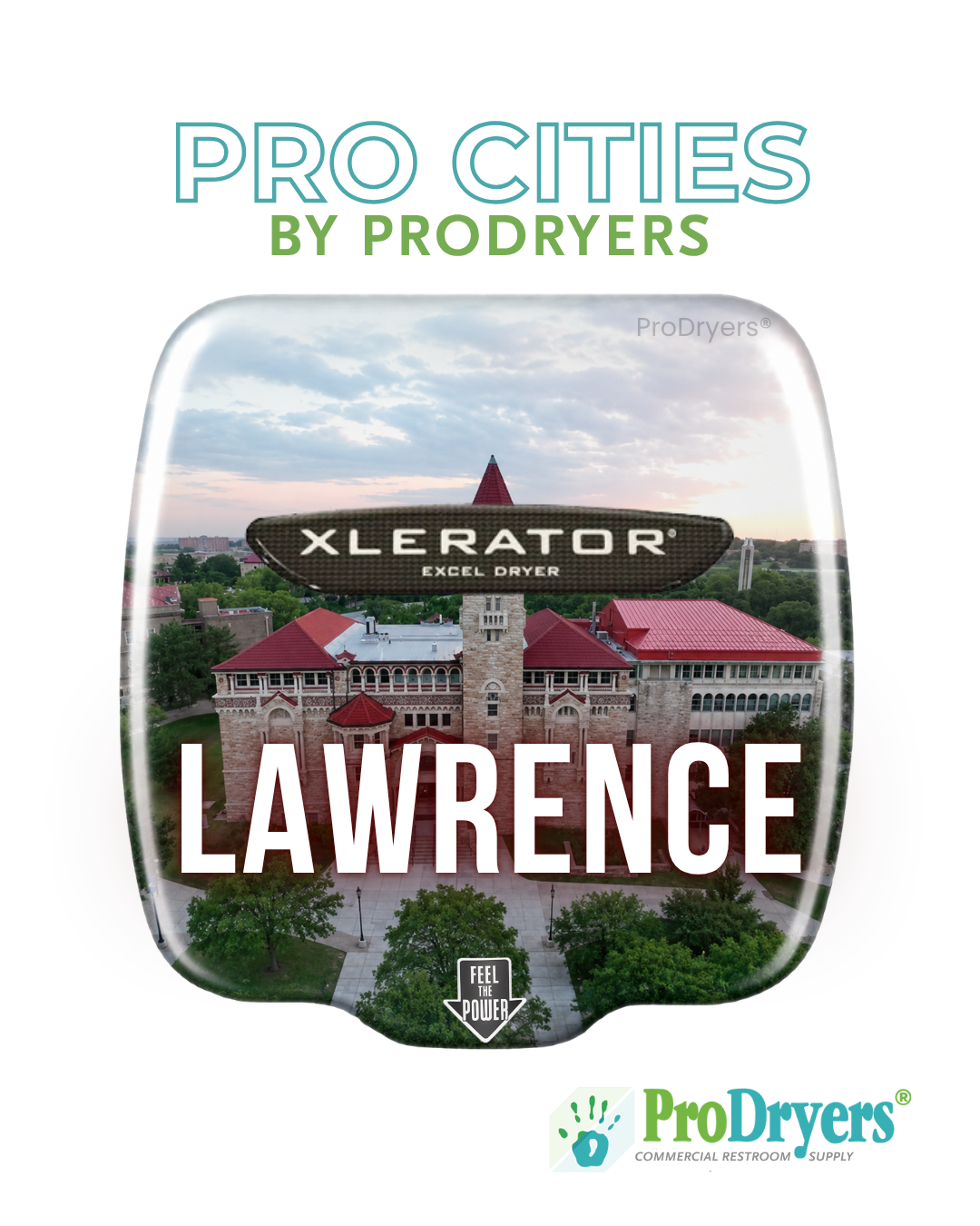 Lawrence Kansas Custom XLERATOR Hand Dryer Design Example