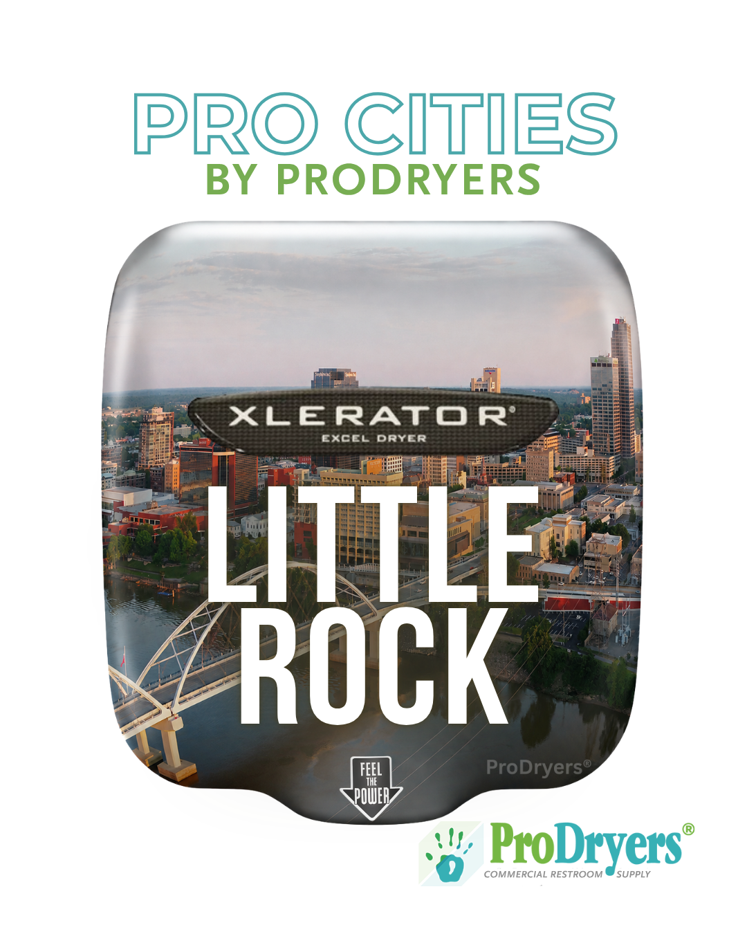 Little Rock Custom City Design for XLERATOR Hand Dryers