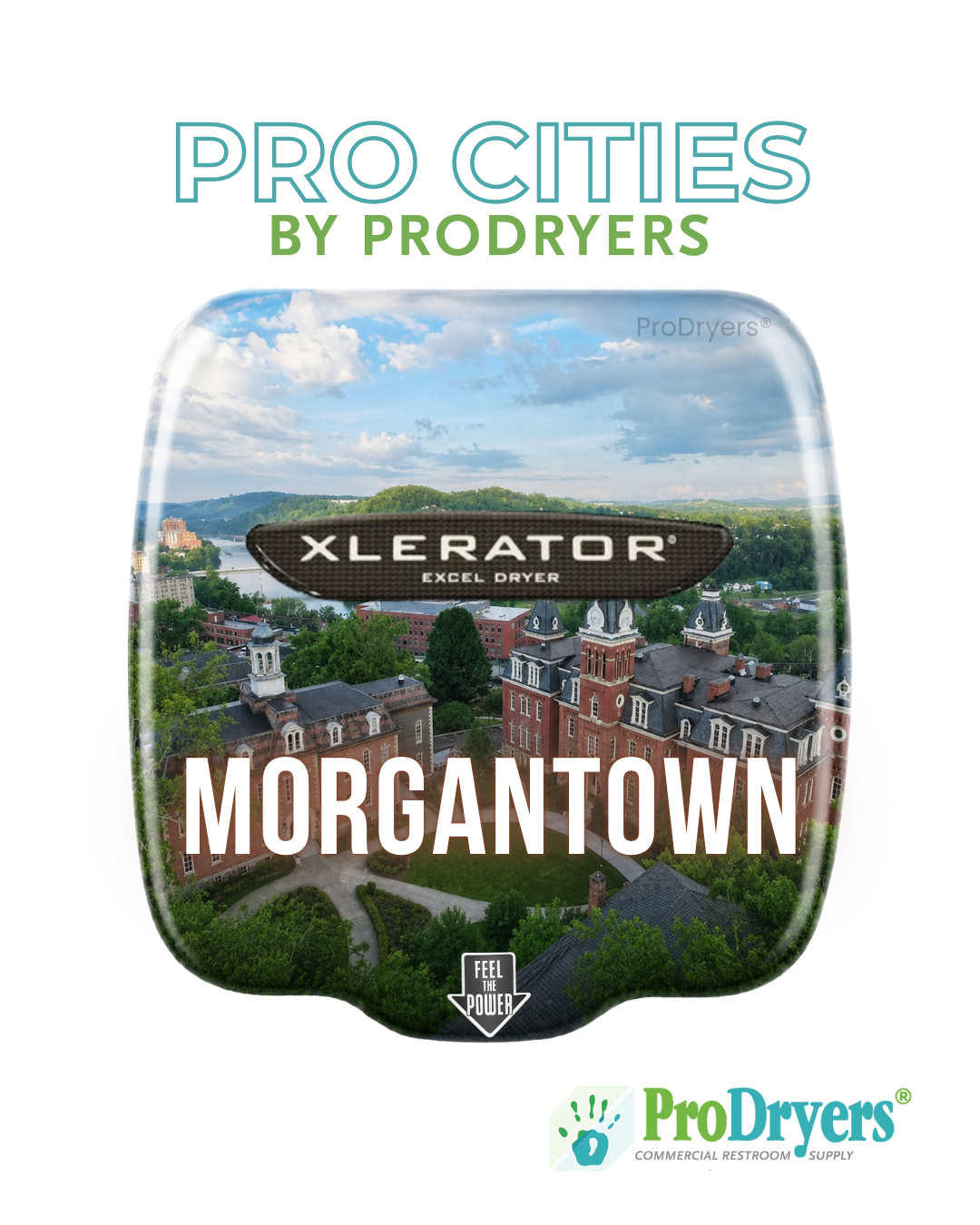 Morgantown West Virginia Custom XLERATOR Hand Dryer Design Example