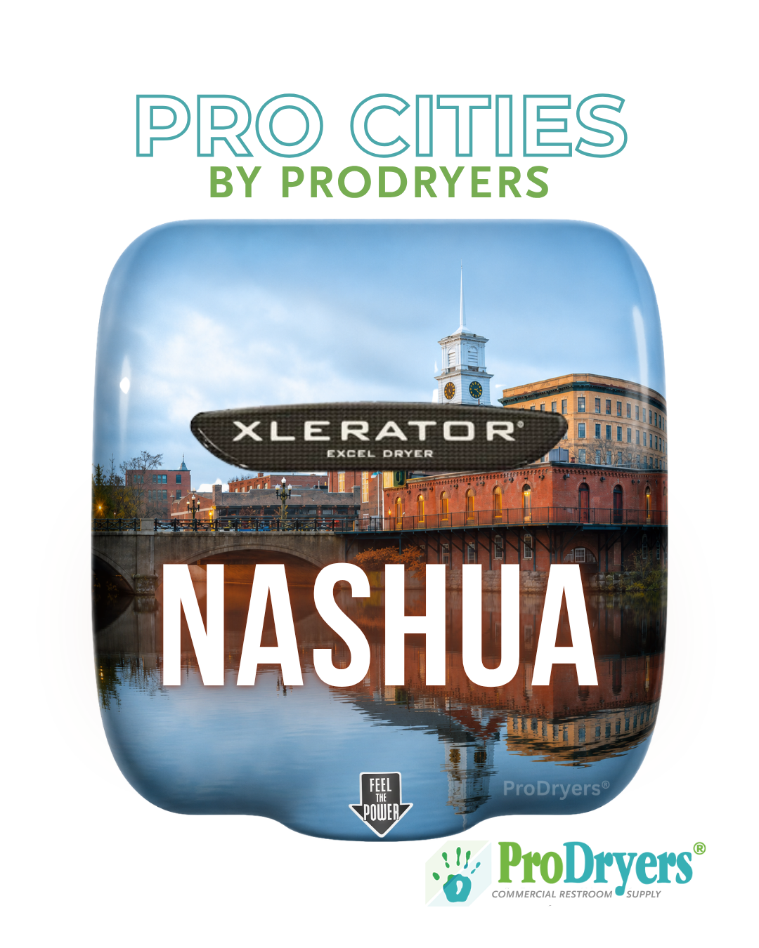 Nashua New Hampshire Custom XLERATOR Hand Dryer Design Example Nashua New Hampshire Custom XLERATOR Hand Dryer Design Example