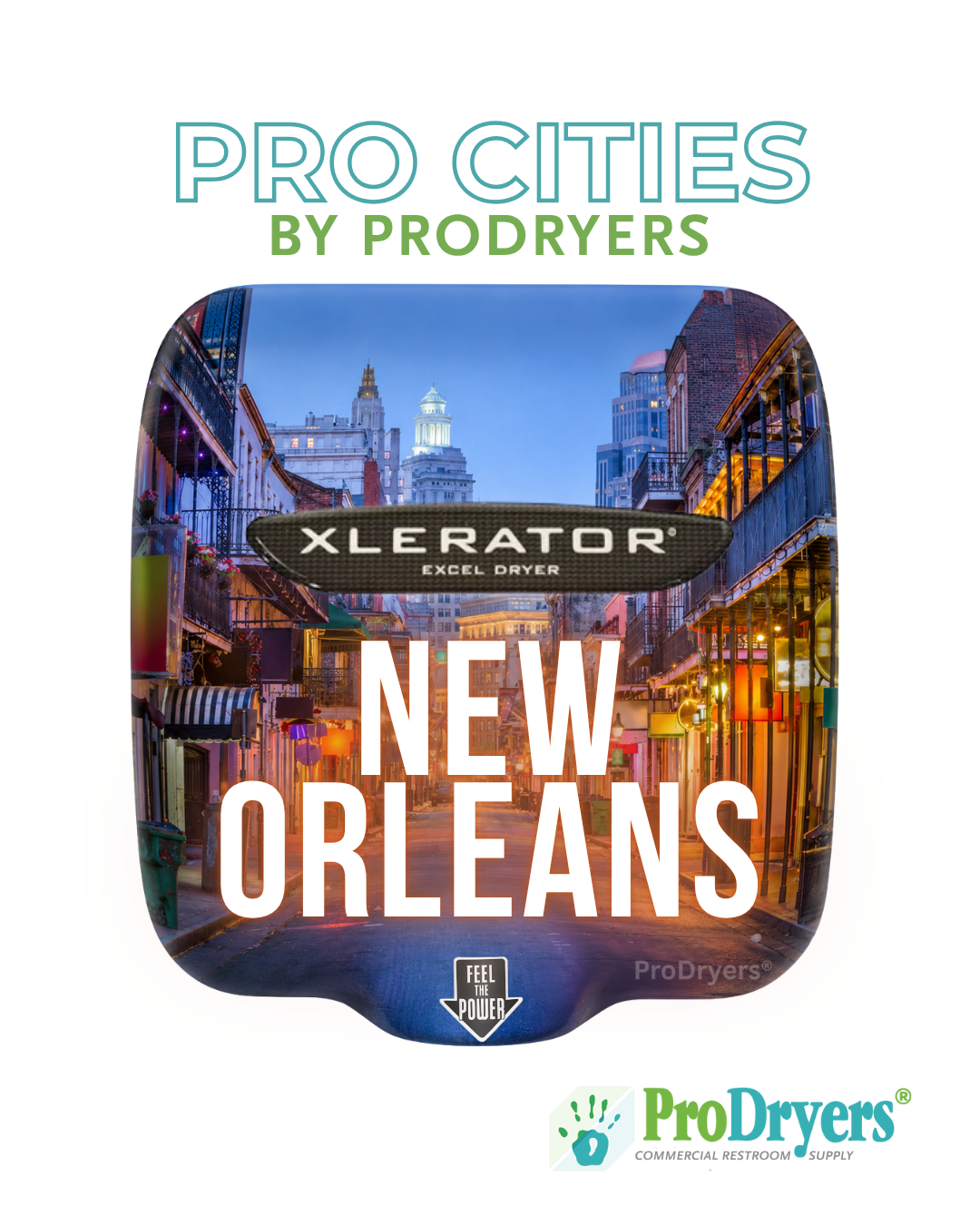 New Orleans Louisiana Custom XLERATOR Hand Dryer Example