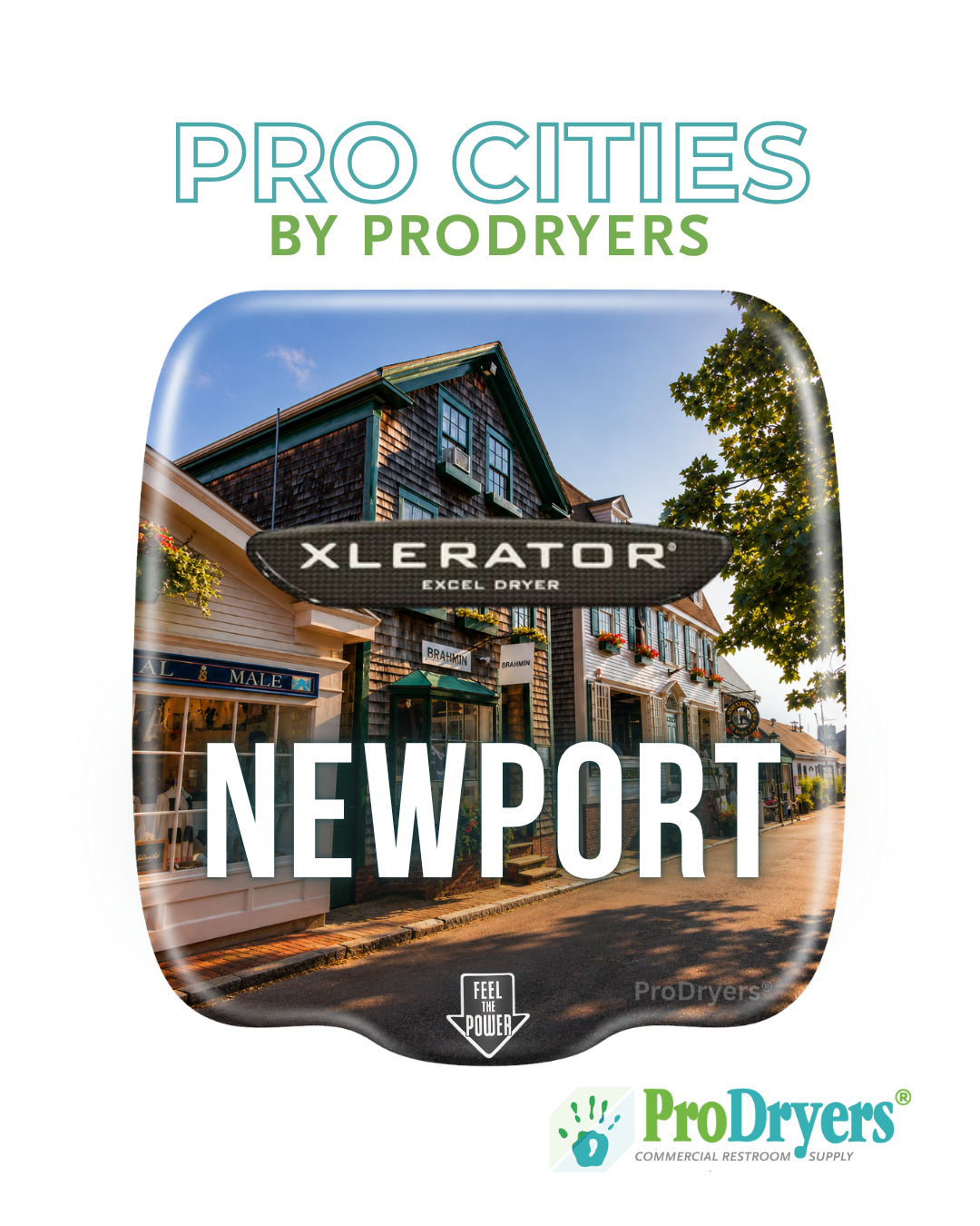 Newport Rhode Island Custom City Design XLERATOR Hand Dryer