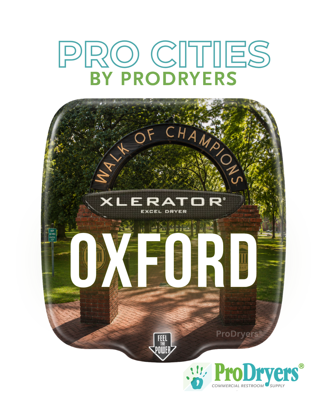 Oxford Mississippi Custom XLERATOR Hand Dryer Design Example
