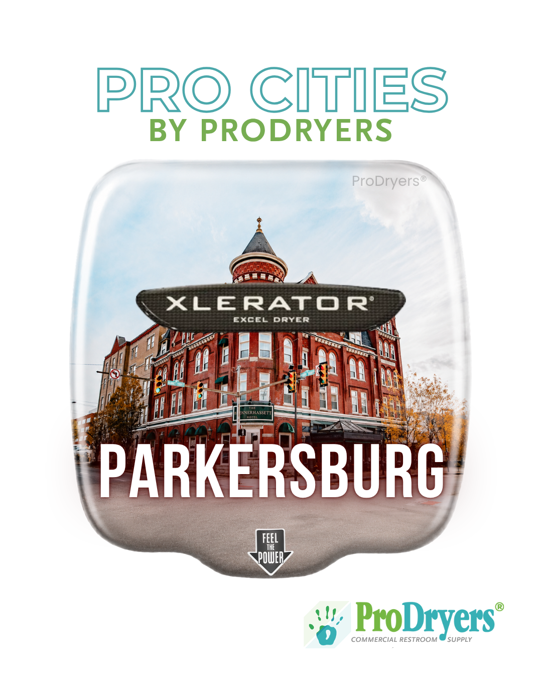 Parkersburg West Virginia Custom XLERATOR Hand Dryer Design Example