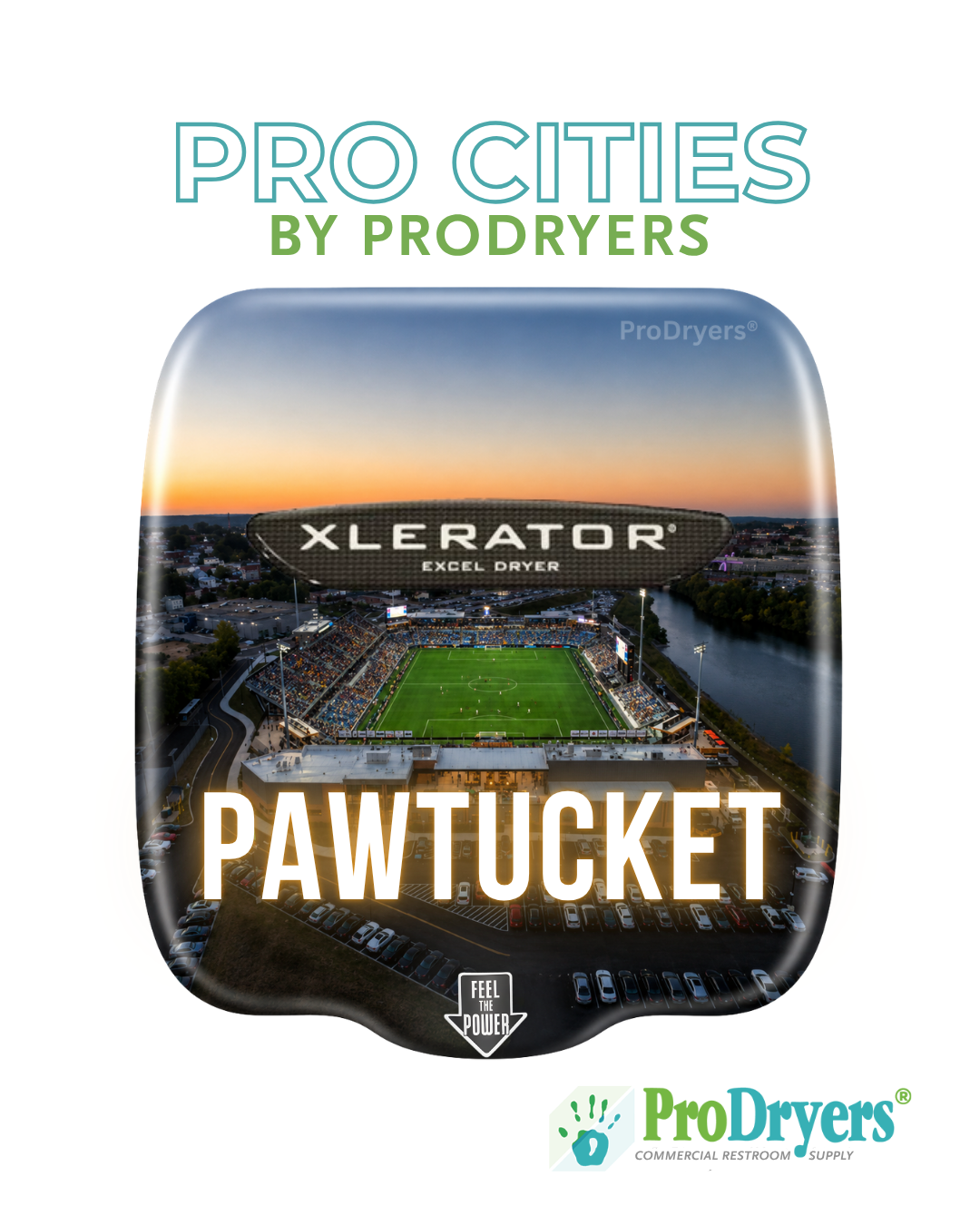 Pawtucket Rhode Island Custom City Design XLERATOR Hand Dryer
