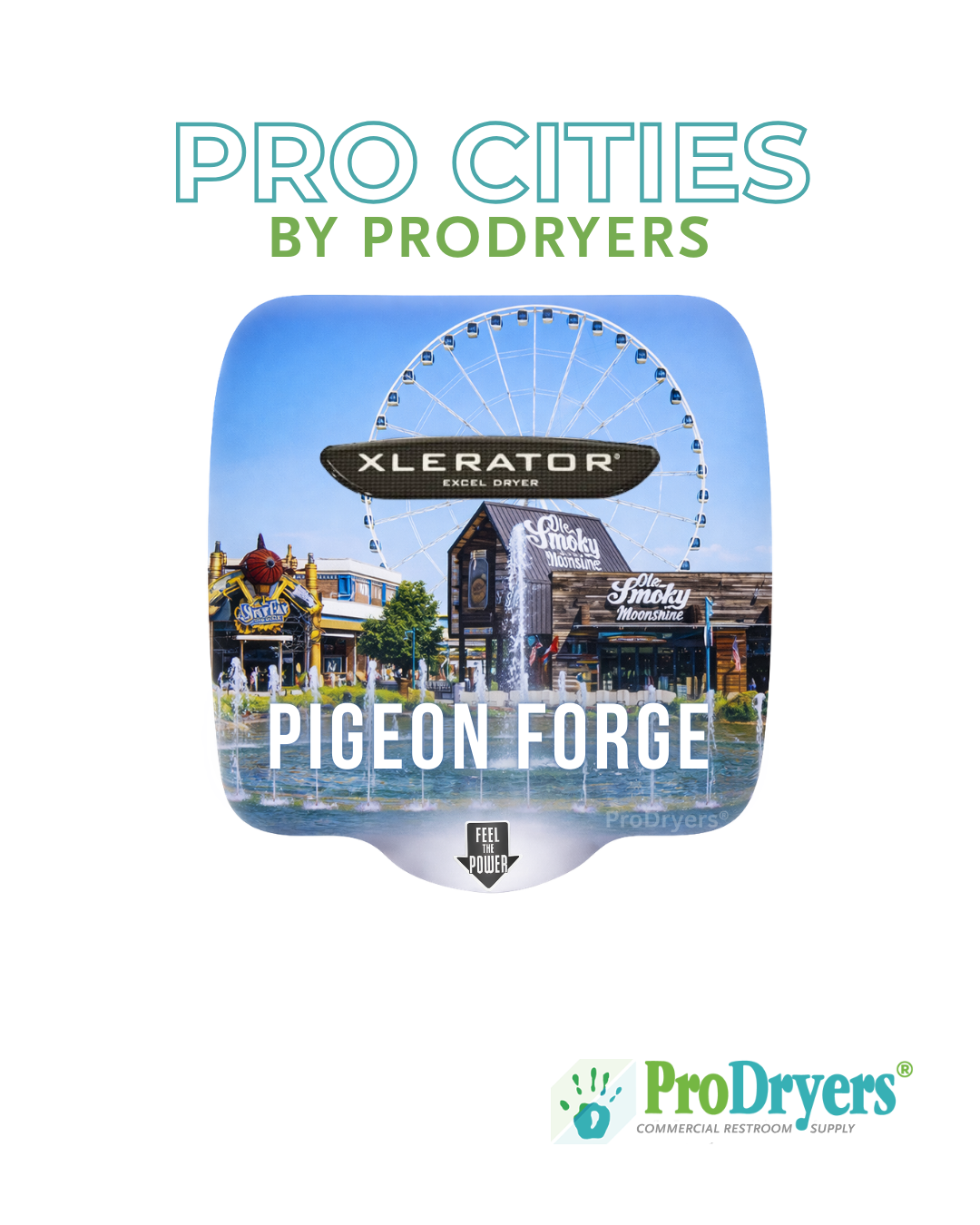 Pigeon Forge TN Custom XLERATOR Hand Dryer Design Example Pigeon Forge TN Custom XLERATOR Hand Dryer Design Example