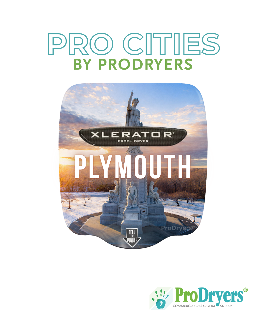 Plymouth Massachusetts Custom XLERATOR Hand Dryer City Design Example