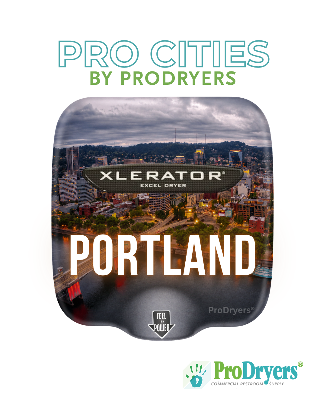 Portland Oregon Custom XLERATOR Hand Dryer Design Example