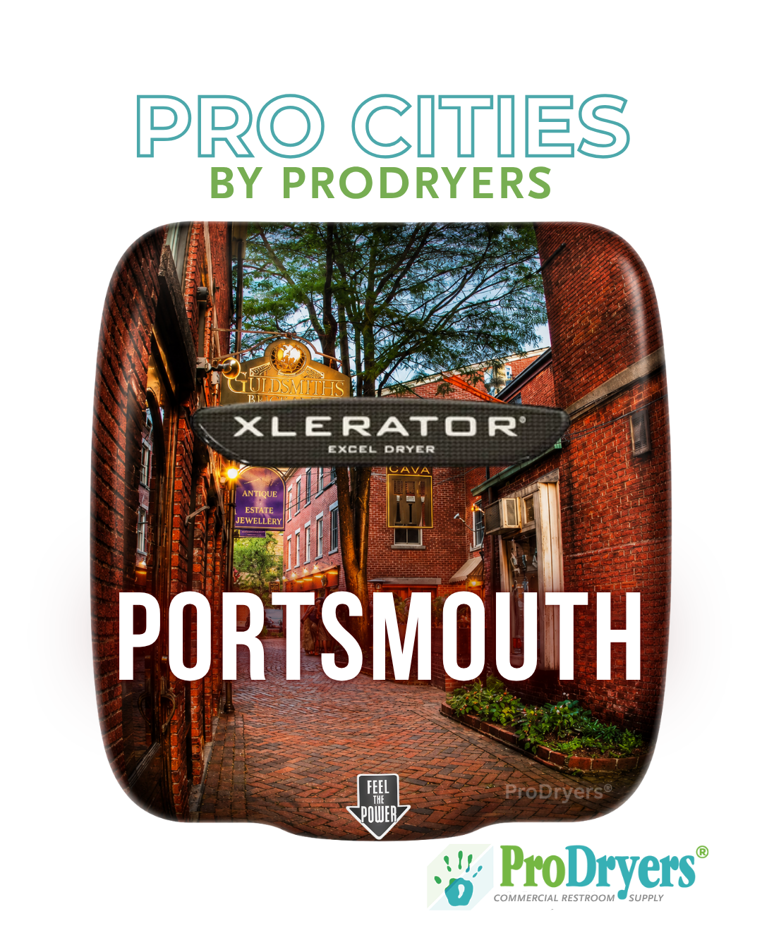 Portsmouth New Hampshire Custom XLERATOR Hand Dryer Design Example Portsmouth New Hampshire Custom XLERATOR Hand Dryer Design Example