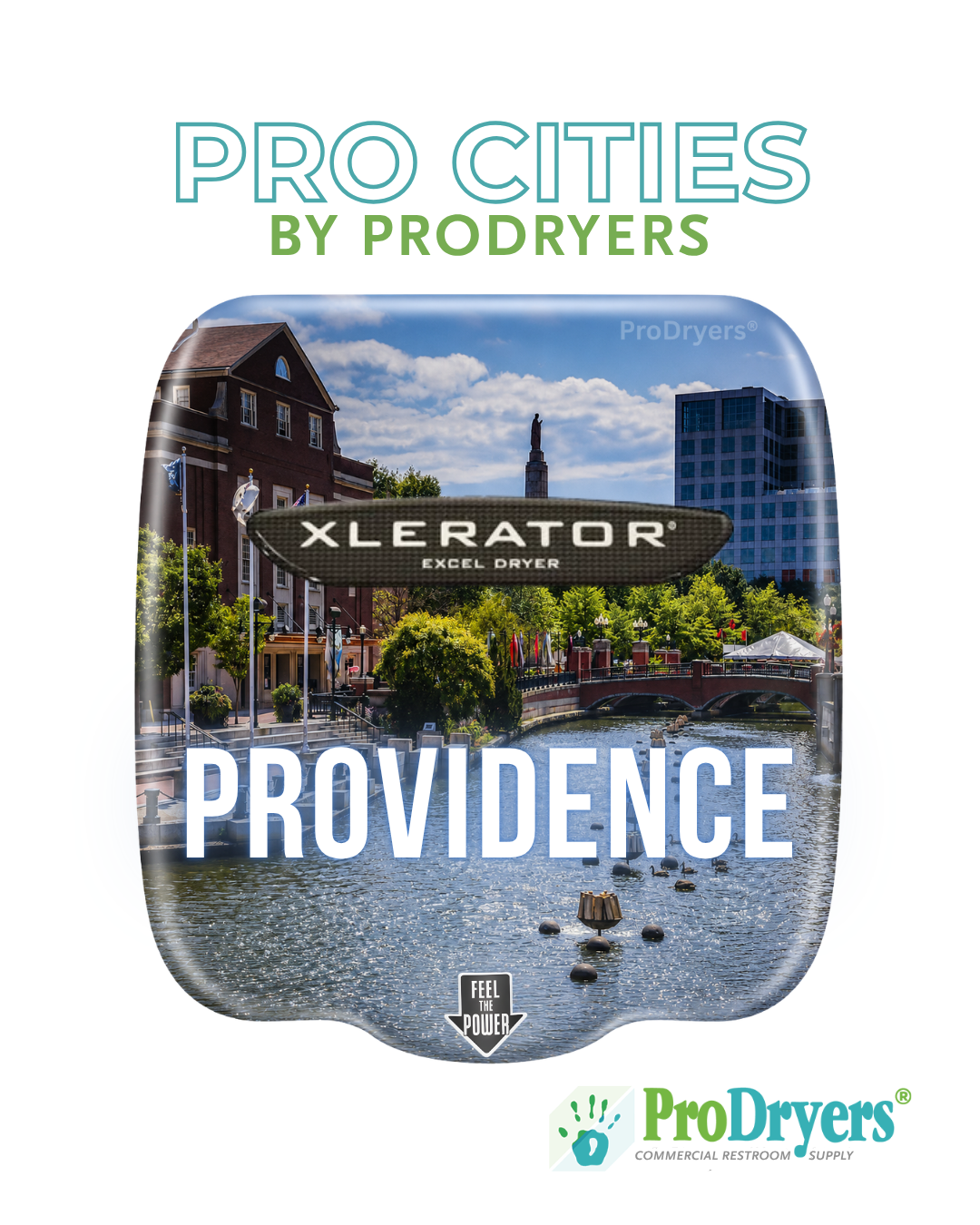 Providence Rhode Island Custom City Design XLERATOR Hand Dryer