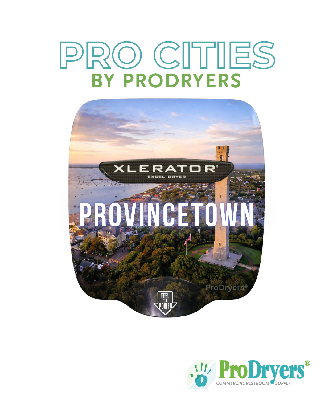 Provincetown Massachusetts Custom XLERATOR Hand Dryer City Design Example