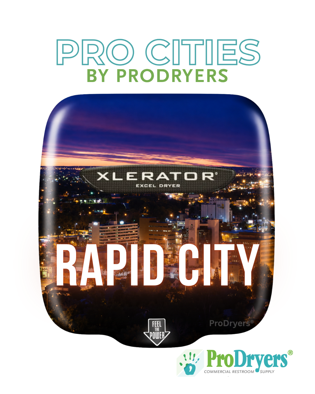 Rapid City South Dakota Custom XLERATOR Hand Dryer Design Example