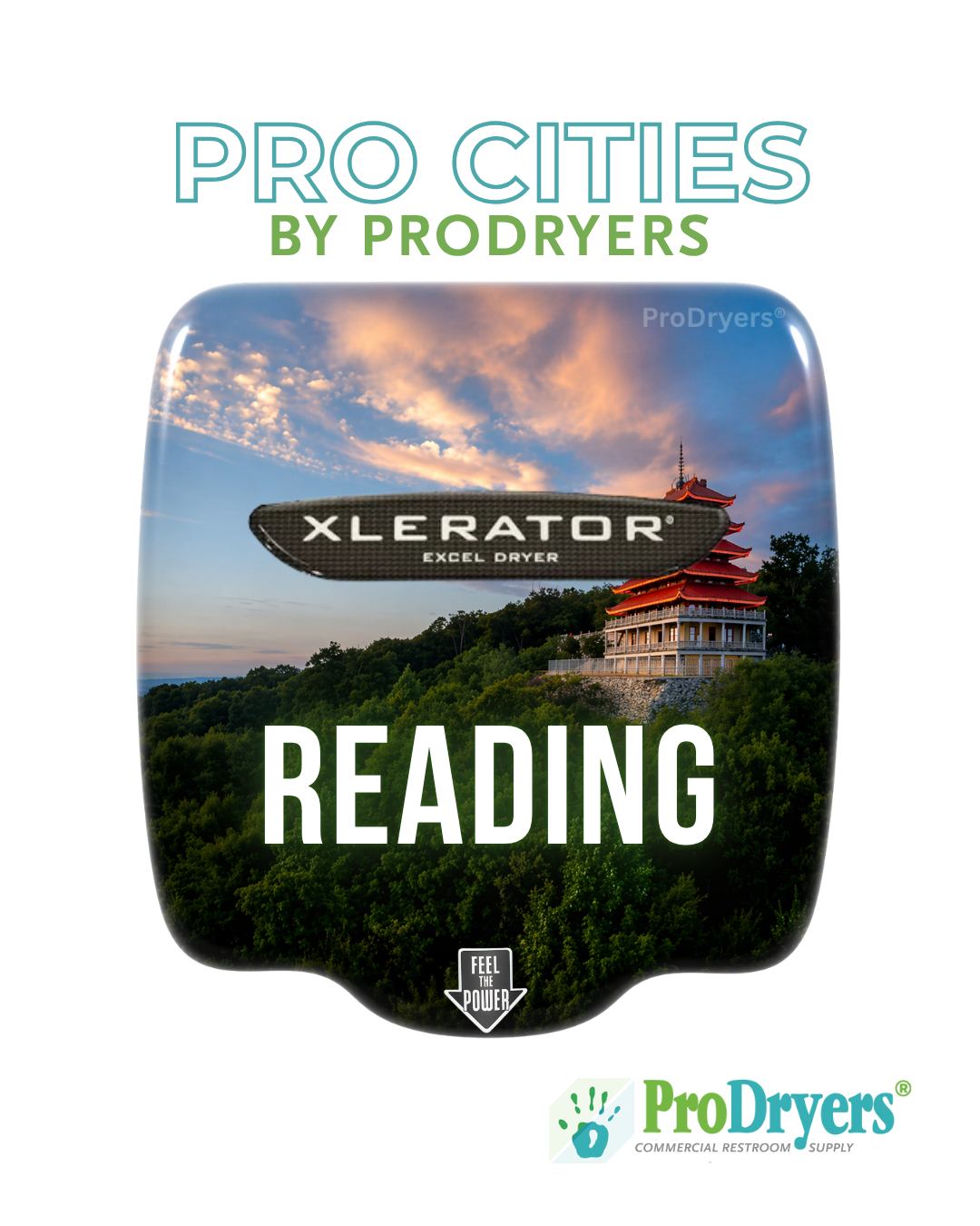 Reading PA Custom XLERATOR Hand Dryer City Design