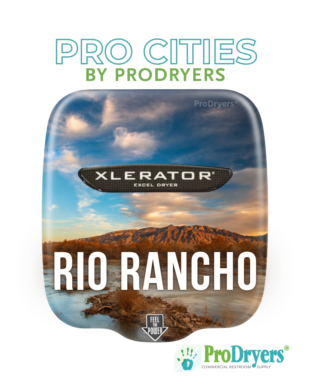 Rio Rancho New Mexico Custom XLERATOR Hand Dryer Design Example Rio Rancho New Mexico Custom XLERATOR Hand Dryer Design Example