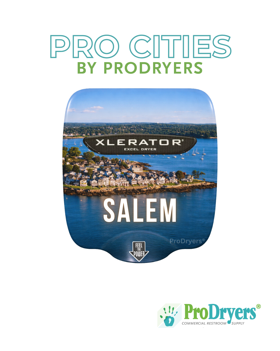 Salem Massachusetts Custom XLERATOR Hand Dryer City Design Example
