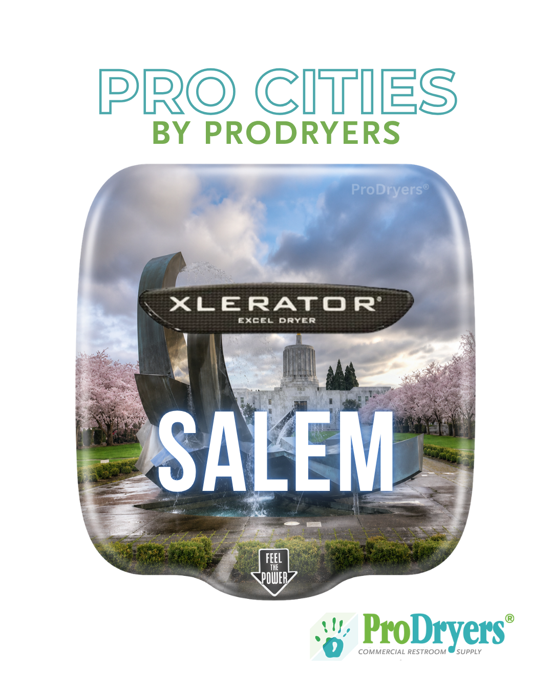 Salem Oregon Custom XLERATOR Hand Dryer Design Example