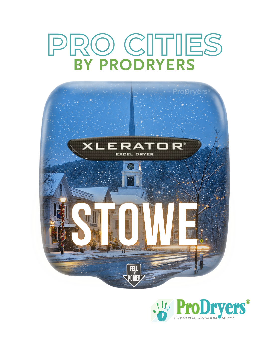 Stowe Vermont Custom XLERATOR Hand Dryer Design Example Stowe Vermont Custom XLERATOR Hand Dryer Design Example