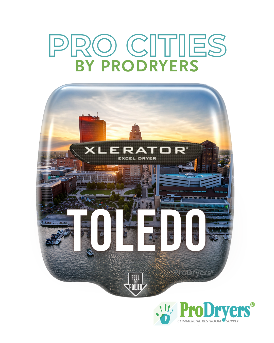Toledo OH XLERATOR Hand Dryer Custom City Design Example