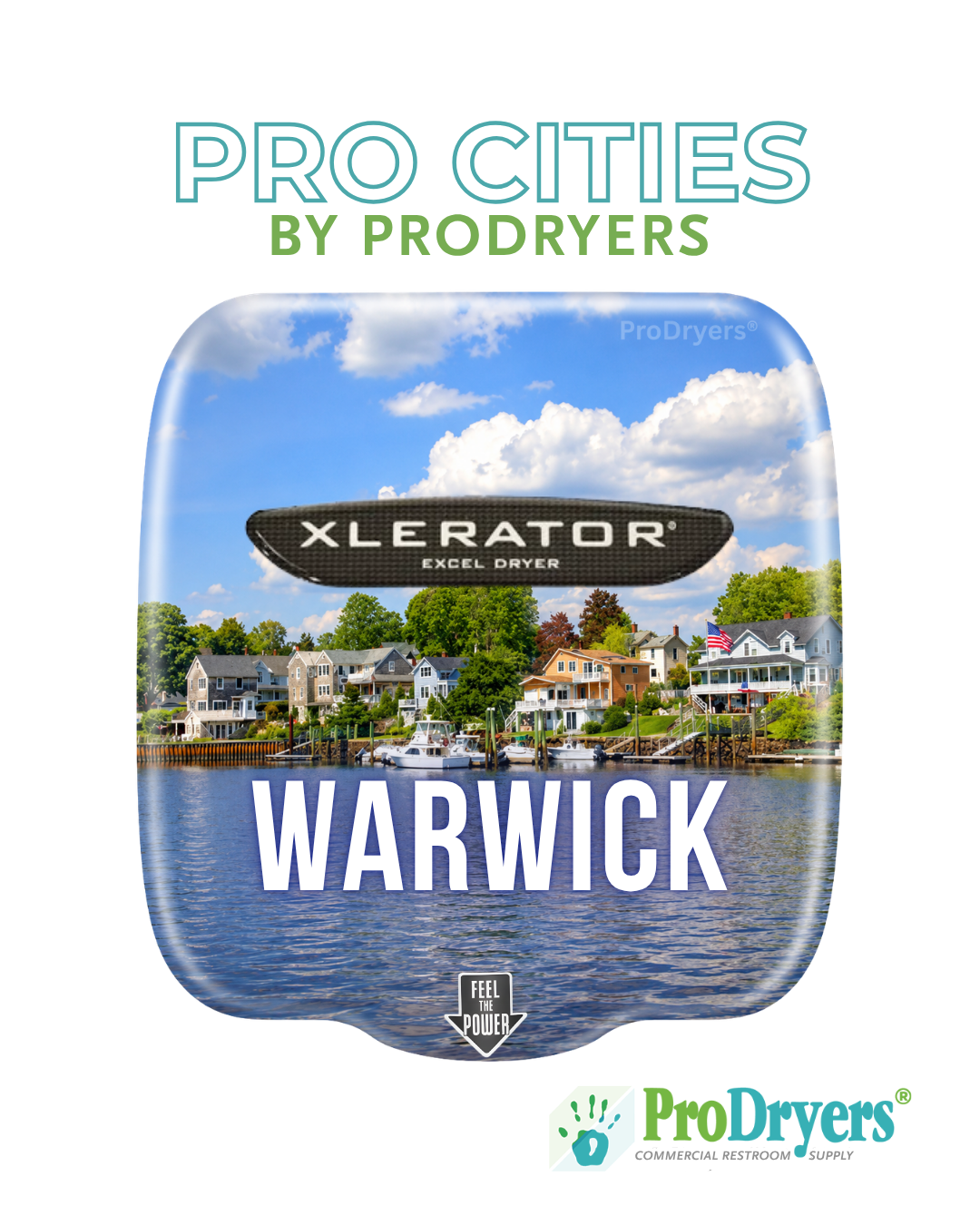 Warwick Rhode Island Custom City Design XLERATOR Hand Dryer
