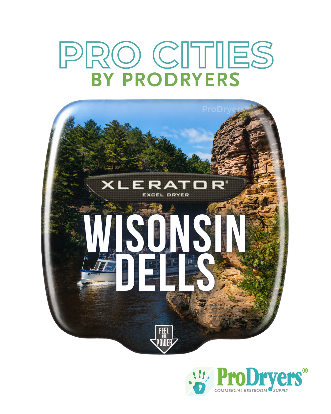 Wisconsin Dells Custom XLERATOR Hand Dryer Design Example